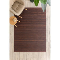 Alfombra de bambú marrón oscuro