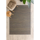 Alfombra salón de bambú gris de 200x140 cm