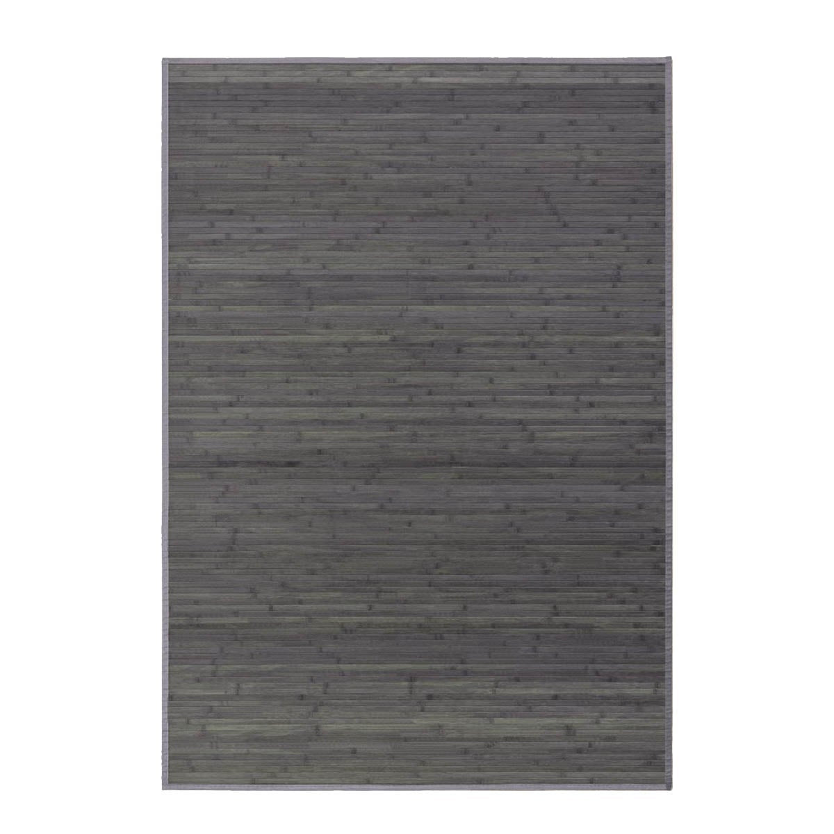 Alfombra salón de bambú gris de 200x140 cm