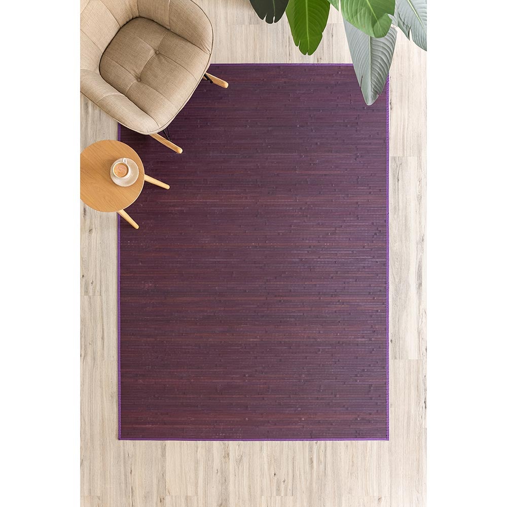 Alfombra de bambú lila