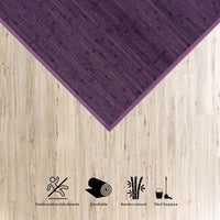 Alfombra de bambú lila