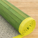 Alfombra de salón de bambú verde 200x140 cm