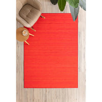 Alfombra de bambú rojo