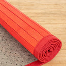 Alfombra de bambú rojo