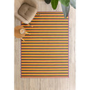 Alfombra de salón de bambú naranja de 200x140 cm