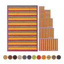 Alfombra de salón de bambú naranja de 200x140 cm