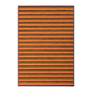 Alfombra de salón de bambú naranja de 200x140 cm