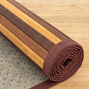 Alfombra de salón de bambú marrón de 200x140 cm