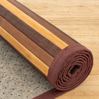 Alfombra de salón de bambú marrón de 200x140 cm