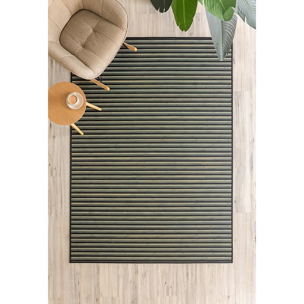 Alfombra de bambú negro