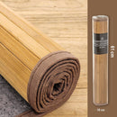 Alfombra pasillera de bambú marrón de 200x60 cm