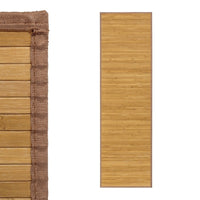 Alfombra pasillera de bambú marrón de 200x60 cm
