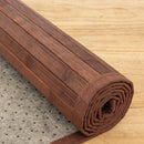 Alfombra de bambú pasillera marrón