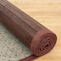 Alfombra de bambú pasillera marrón oscuro