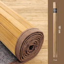 Alfombra de salón de bambú marrón de 250x180 cm