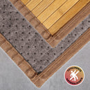 Alfombra de salón de bambú marrón de 250x180 cm