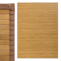 Alfombra de salón de bambú marrón de 250x180 cm