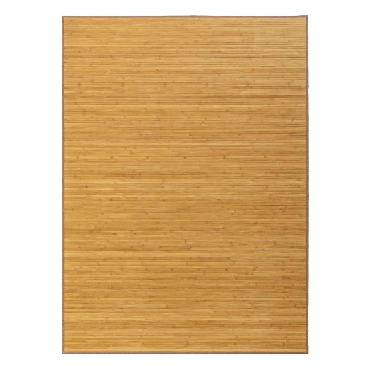 Alfombra para salón de bambú marrón claro de 180x250 cm