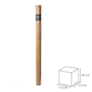 Alfombra de salón de bambú marrón de 250x180 cm