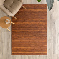 Alfombra de bambú marrón