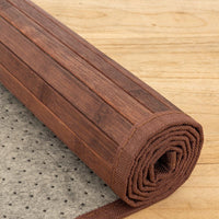 Alfombra de bambú marrón