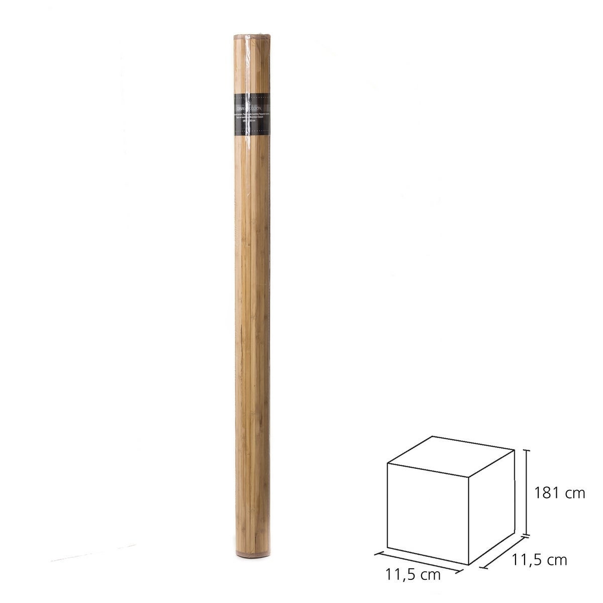 Alfombra de bambú gris