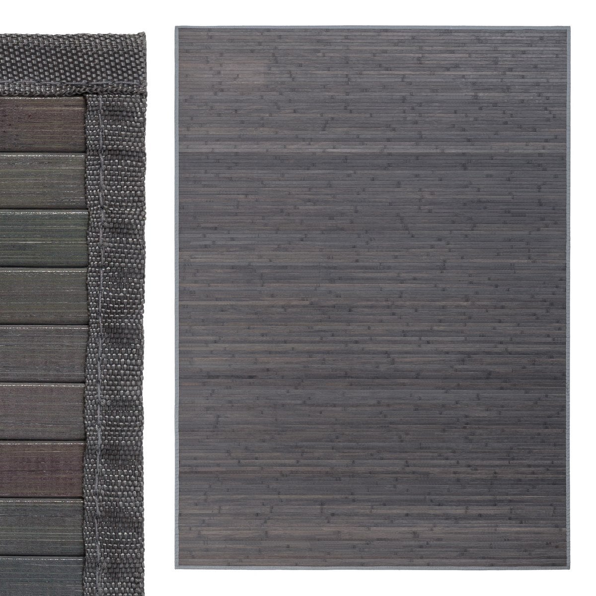 Alfombra de bambú gris 