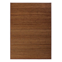 Alfombra de bambú marrón y natural