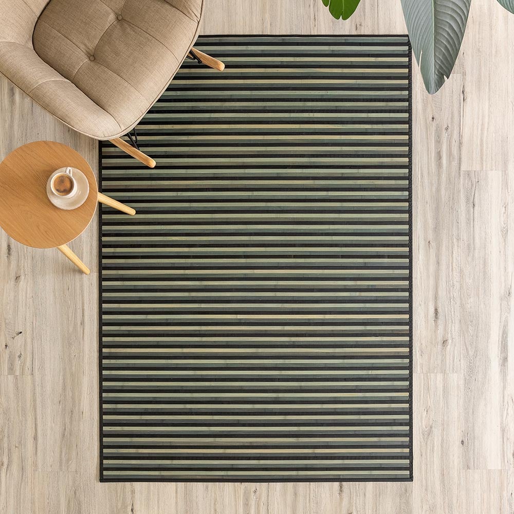 Alfombra de bambú negro