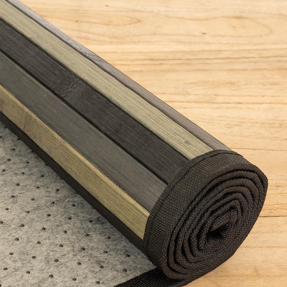 Alfombra de bambú negro