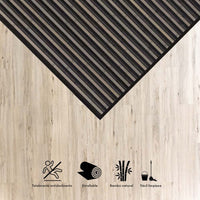 Alfombra de bambú negro