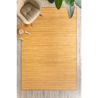 Alfombra de salón de bambú marrón de 300x200 cm