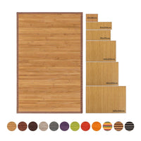 Alfombra de salón de bambú marrón de 300x200 cm