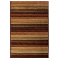 Alfombra de bambú marrón y natural