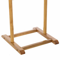 Perchero galán de noche de madera natural