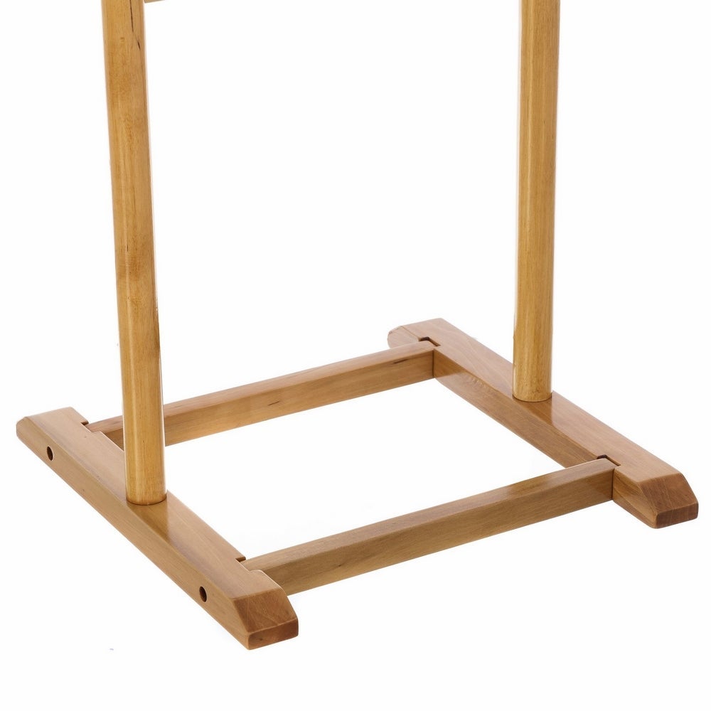 Perchero galán de noche beige de madera de 48x36x107 cm