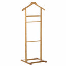 Perchero galán de noche beige de madera de 48x36x107 cm
