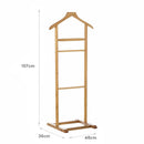 Perchero galán de noche beige de madera de 48x36x107 cm