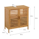 Mueble bajo lavabo con armario de bambú marrón