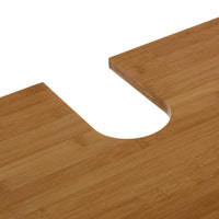 Mueble bajo lavabo con armario de bambú marrón