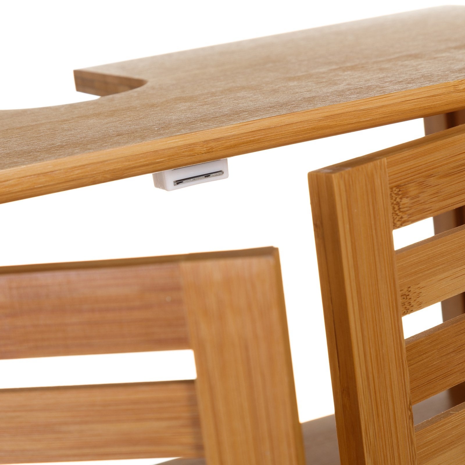 Mueble bajo lavabo con armario de bambú marrón