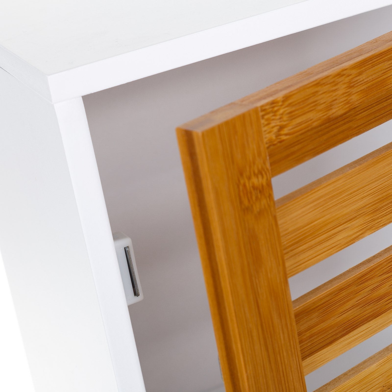 Armario de baño de Pared Blanco nórdico de bambú de 53x30x18 cm -