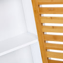 Botiquín de bambú blanco