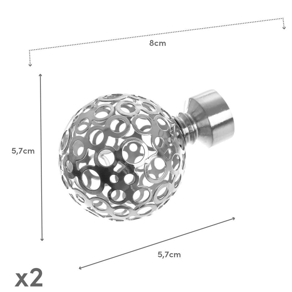 Barra cortina extensible plateada