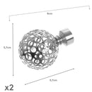 Barra cortina extensible plateada