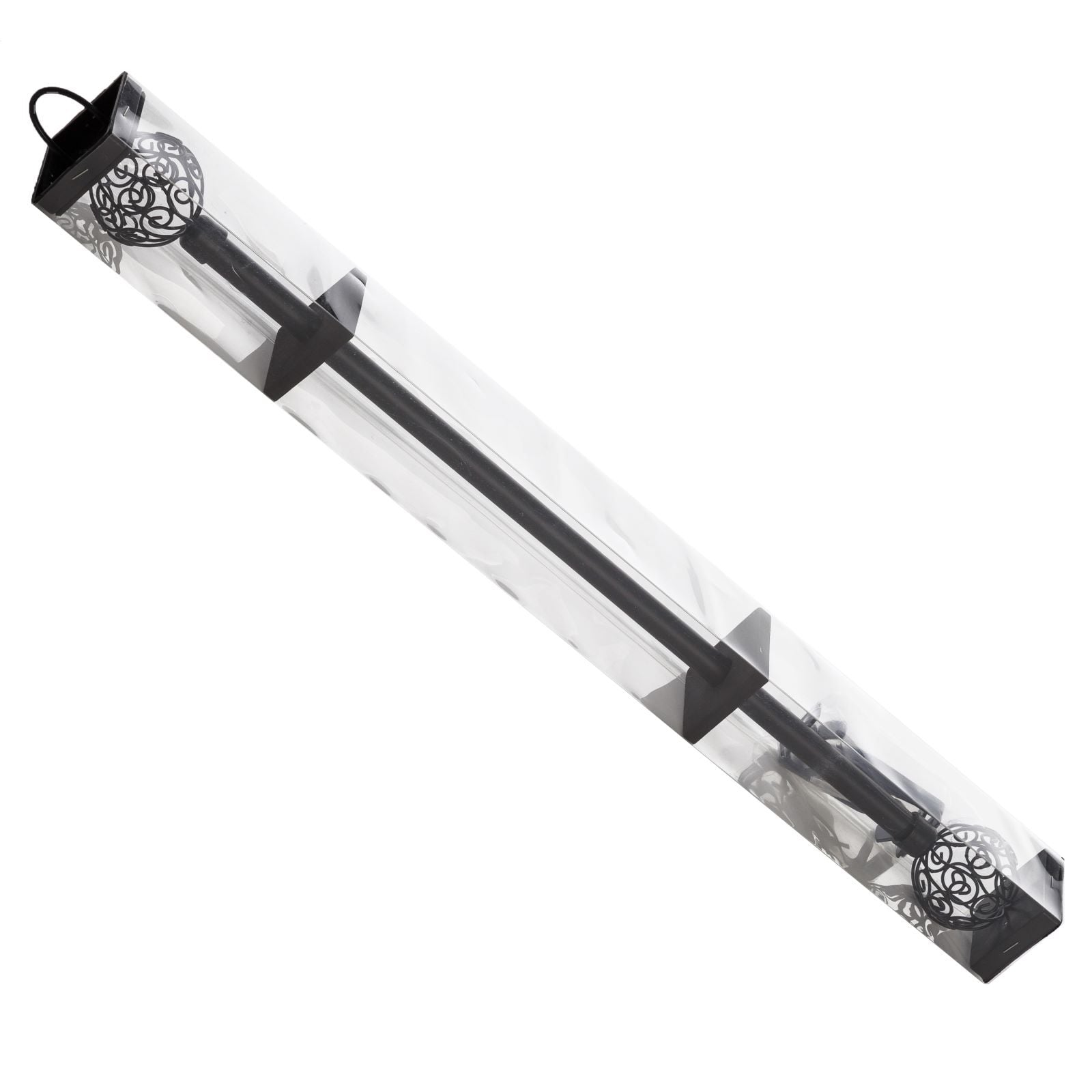 Barra cortina extensible negra