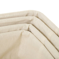 Set de 4 cestas de bambú y tela natural