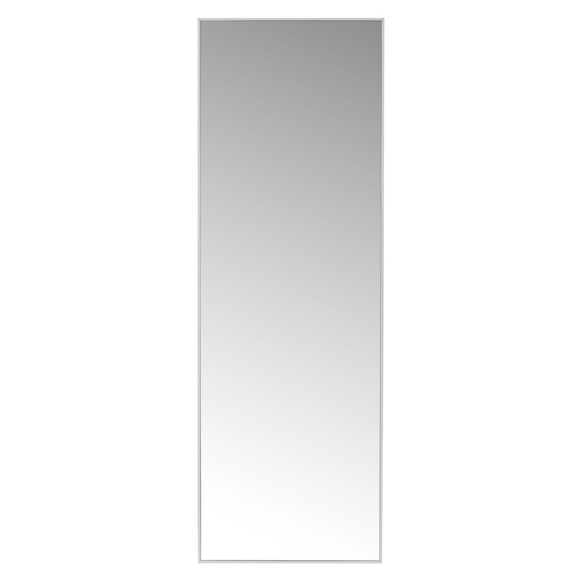 Espejo de pared rectangular con marco blanco de plástico 30x90 cm