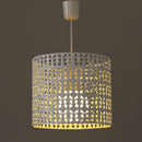 Lámpara de techo de metal blanca